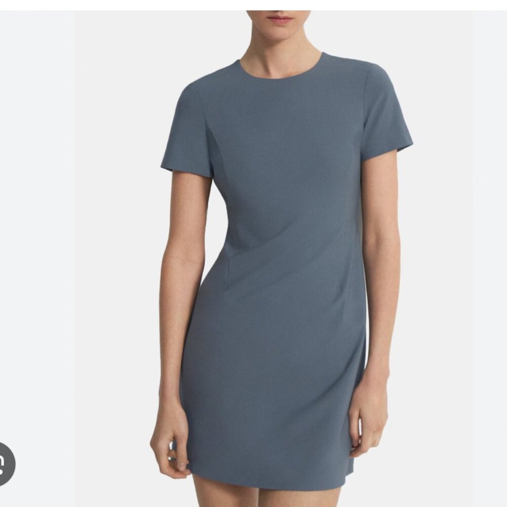 Theory Short Sleeve Sheath Dress. Size 00. Color Blue Granite. Great Condition